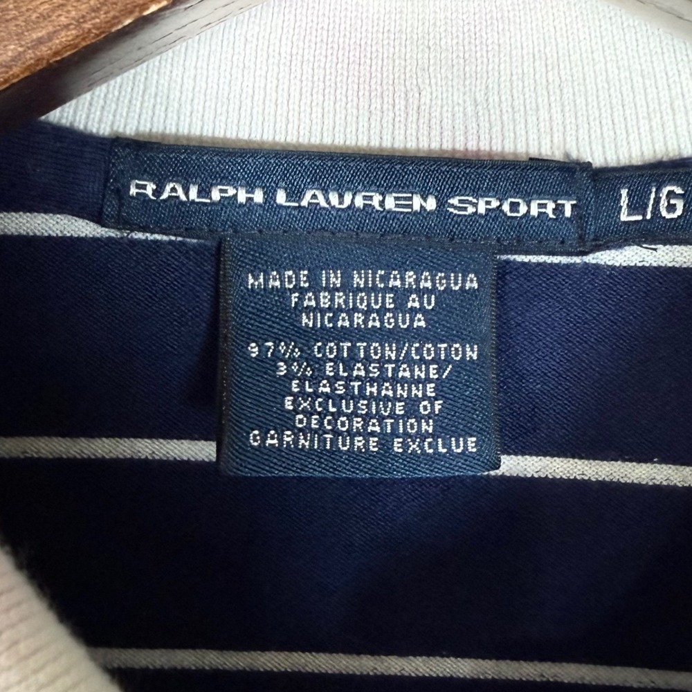 Ralph Lauren Navy & White Striped Polo Midi Dress - Picture 5 of 10